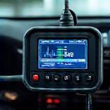Computerized diagnostic tool connected to a BMW